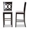 Baxton Studio Carson Grey Upholstered and Espresso Wood 2-Piece Bar Stool Set 167-10857 - alternate 9